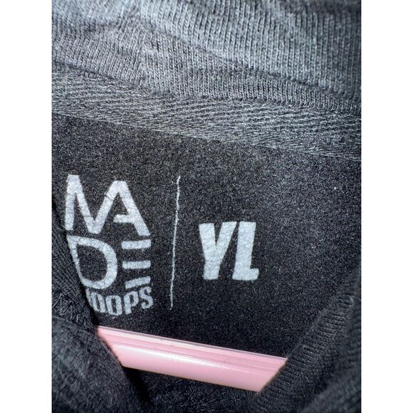 Made Hoops Youth Logo Graphic Pullover Hoodie Sweatshirt Black Size YL - Picture 6 of 7